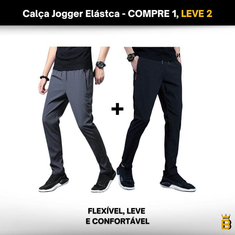 Calça Jogger Elástica Confort® - PAGUE 1 LEVE 2