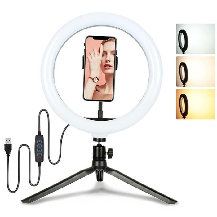 Suporte para Celular Mini Tripé – Ring Light LED