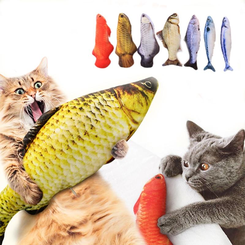 Peixe de Pelúcia 3D para Gatos